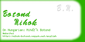 botond mihok business card